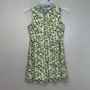 Volcom womans Floral Printed Dress Sleeveless Collared size M/12
